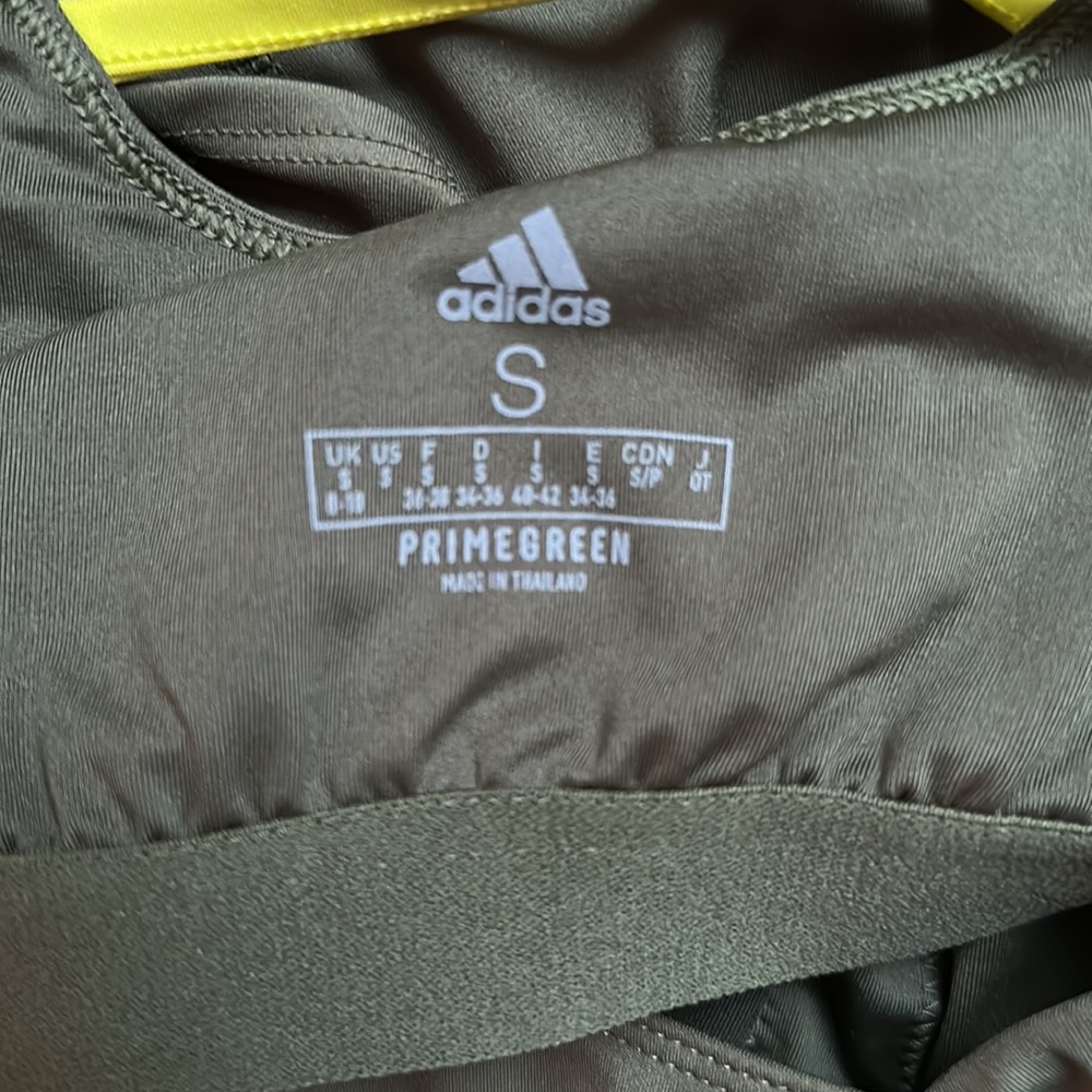 NWT Adidas Women's Crop Tank Medium Support Sports Bra Green Size Small - Picture 11 of 11